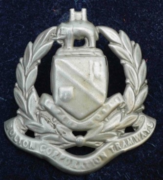 Bolton Corporation Tramways cap badge nickel