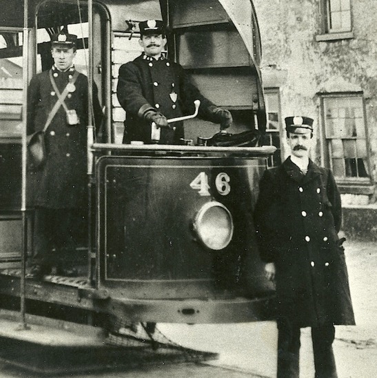 Bolton Corporation Tramways No 46 and crew