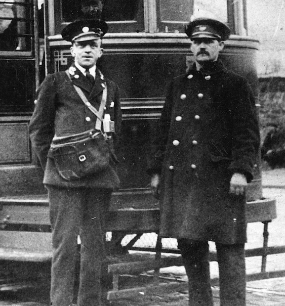 Burnley Corporation Tramways Tram No 56 and crew