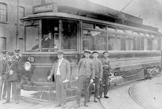 Burnley Corporation Tramways Tram No 43 and crew