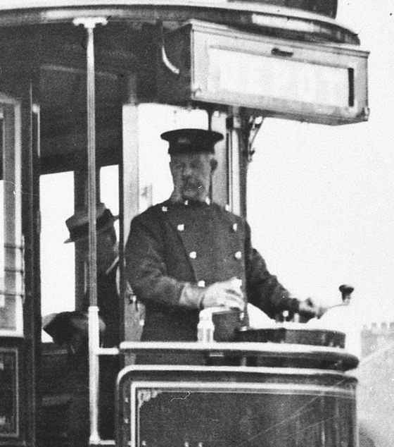 Accrington Corporation Tramways No 4 and motorman