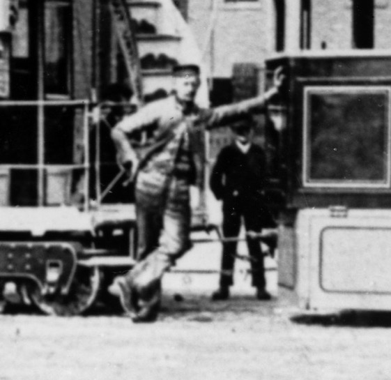 Barrow No 7 Steam tram driver 1885