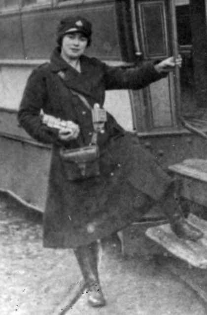 Barrow-in-Furness Tramways tram conductress