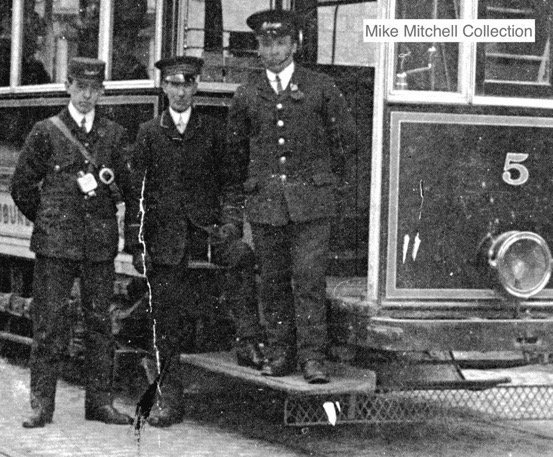 Aberdeen Suburban Tramways Tram No 5 and staff