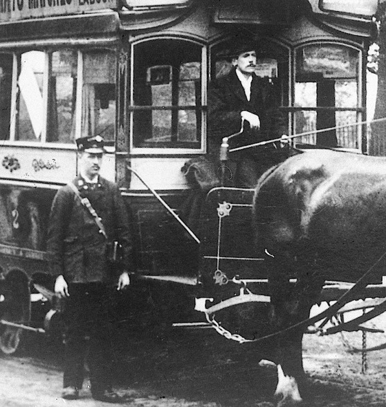 Bradford Tramways and Omnibus Company horse car No 2 at Lister Park Gates