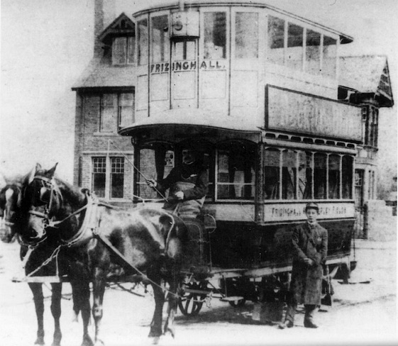 Bradford Tramways and Omnibus horse tram No 6 at Frizinghall