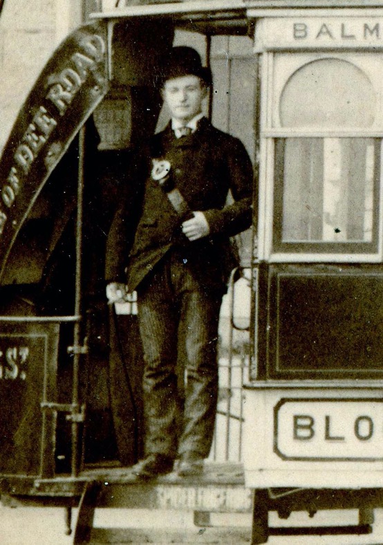 Aberdeen District Tramways Horse Tram conductor