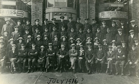 Bexley Council Tramways Great War staff photo