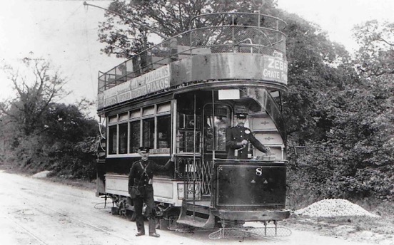 Bexley UDC Tramways Tram No 8 and crew 1903