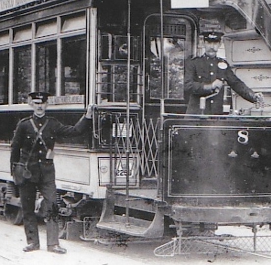 Bexley UDC Tramways Tram No 8 and crew 1903