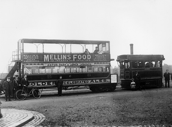 Birmingham and Aston Tramways Steam Tram No 27 and Tralier 6