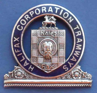 Halifax Corporation Tramways cap badge chrome