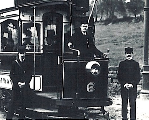 Leeds City Tramways tram No 6 and crew
