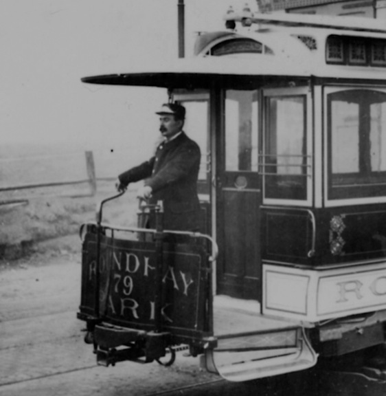 Leeds Roundhay Electric Tram No 79 and driver