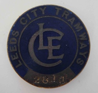 Leeds City Tramways school childs half fare badge