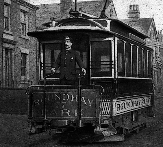 Leeds Roundhay Electric Tram No 77 and driver