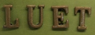 London United Electric Tramways uniform collar initials