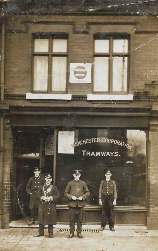 Manchester Corporation Tramways parcels office and staff