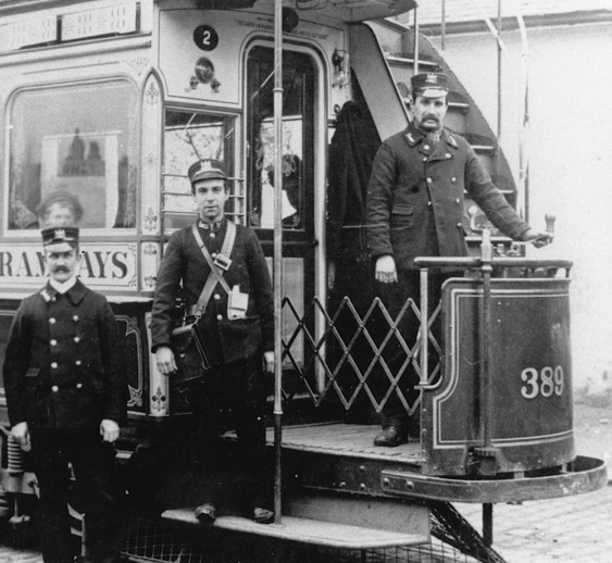 Manchester Corporation Tramways Tram No 389 and conductor and driver