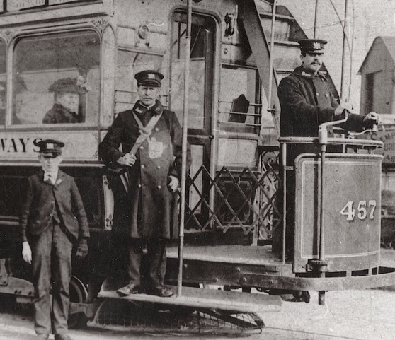 Manchester Corporation Tramways Tram No 457 and crew