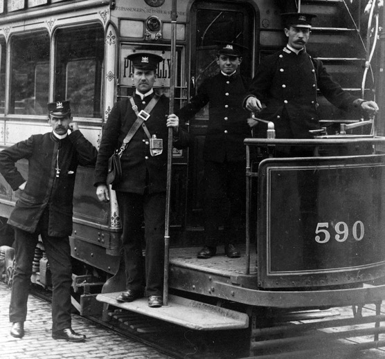 Manchester Corporation Tramways crew
