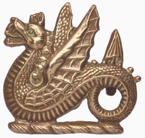 Leicester Corporation Tramways Wyvern cap badge