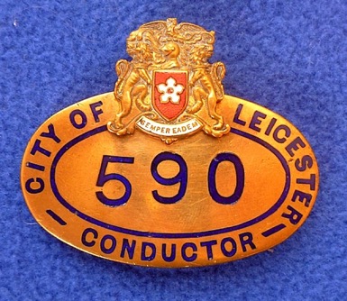 Leicester City Tramways conductor cap badge