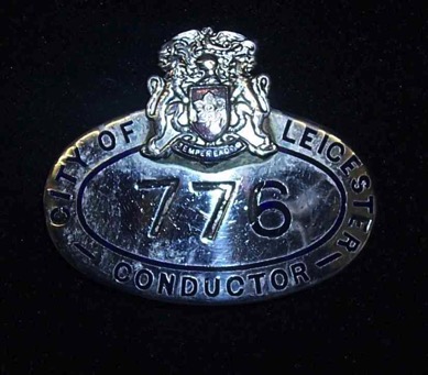 Leicester City Tramways conductor cap badge