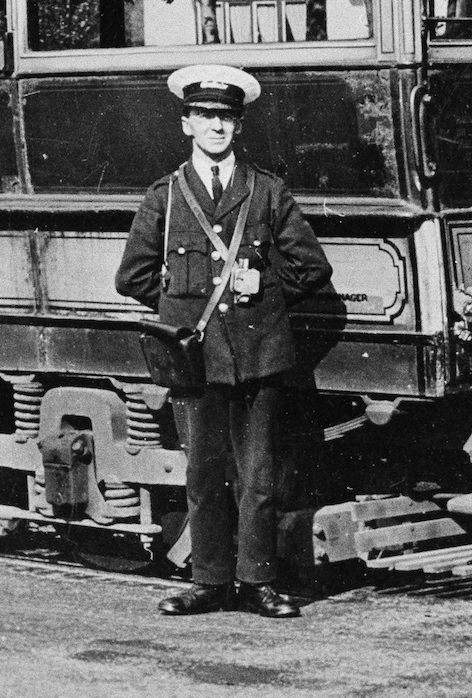 Mansfield and District Light Railway tram conductor D Moreton 1932