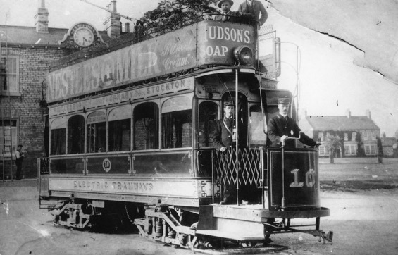 Middlesbrough Stockton and Thornaby Electric Tramways No 10 at Norton Terminus