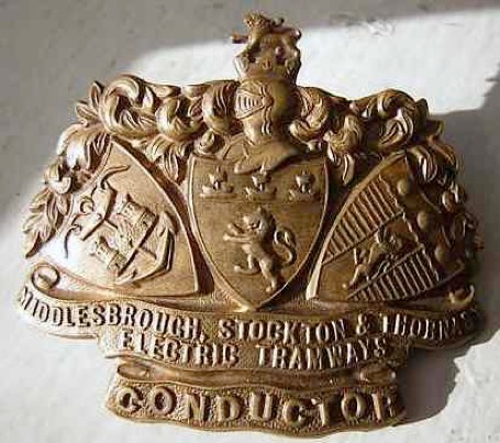 Middlesbrough, Stockton and Thornaby Electric Tramways cap badge