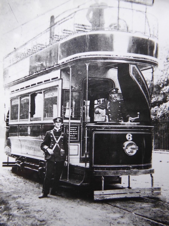 Lowestoft Corporation Tramways Tram No 6 at Belle Vue Park in 1903