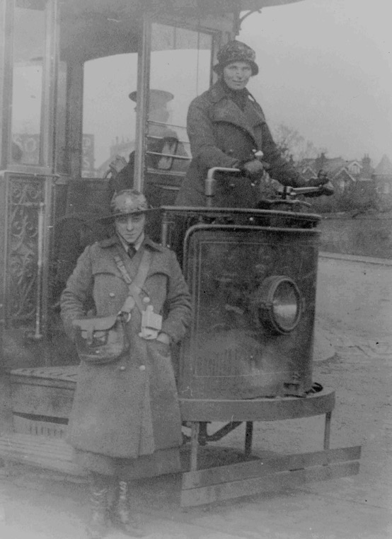 Lowestoft Corporation Tramways Great War conductress Olive Bately and tram driver Louise Shipp