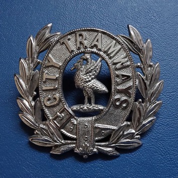 Liverpool City Tramways chrome cap badge