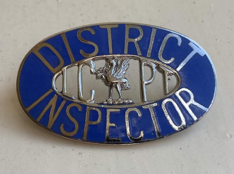 Liverpool Corporation Passenger Transport District Inspector epaulette badge