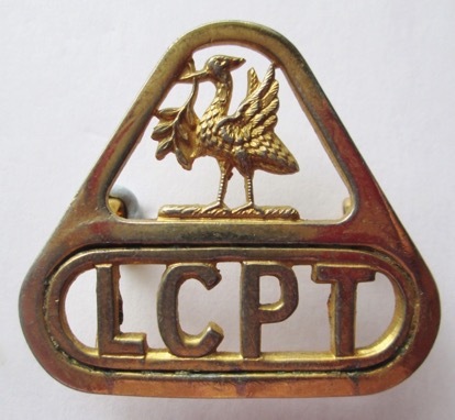 Liverpool Corporation Passenger Transport cap badge gilt