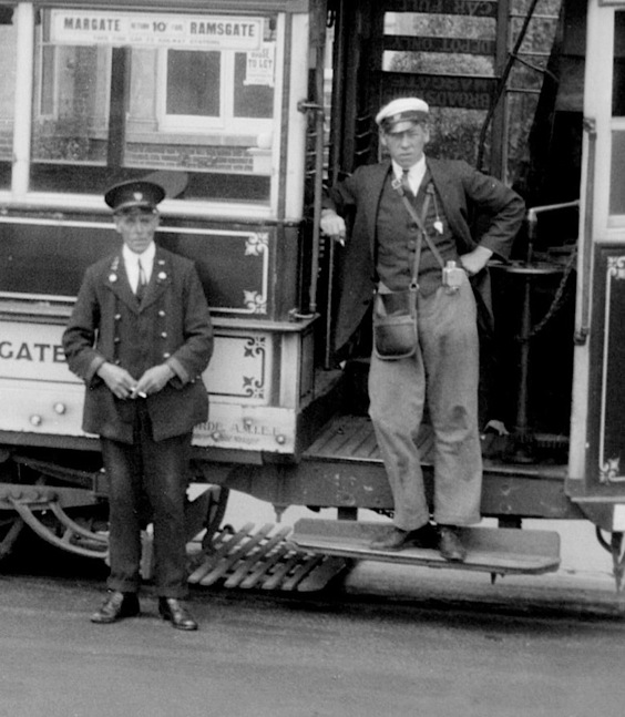 Isle of Thanet Electric Tramways tram crew 1928