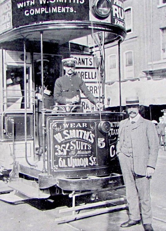 Maidstone Corporation Tramways Tramcar No 5 and driver motorman