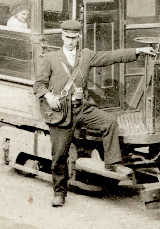 Bury, Rochdale and Oldham Steam tram No 74 conductor