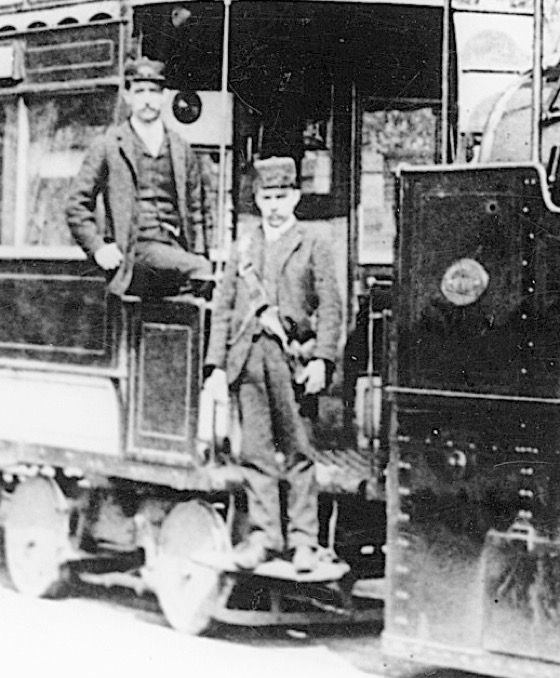 Bury Rochdale and Oldham Steam tramway conductor 1880s