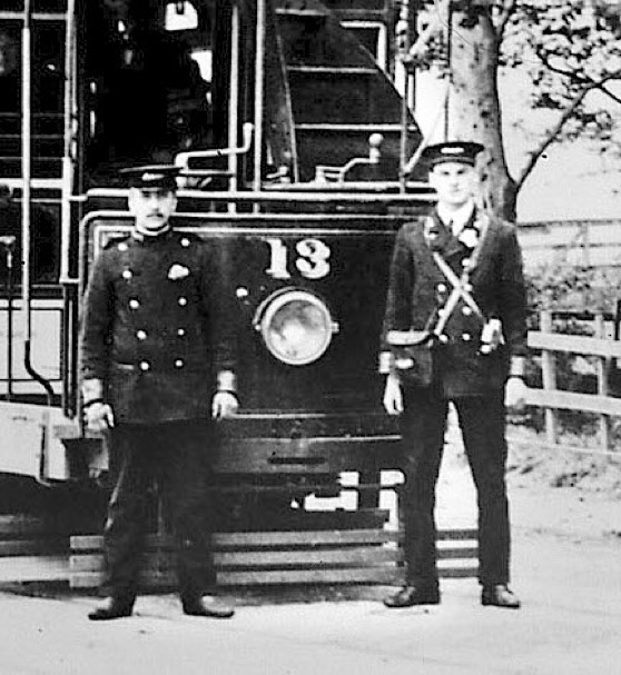 Mexborough and Swinton Tramways Tram No 13 and crew
