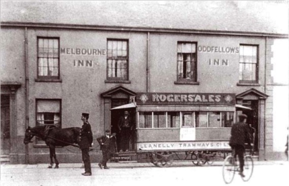 Llanelly Horse Tram Melborune Inn Oddfellows Inn
