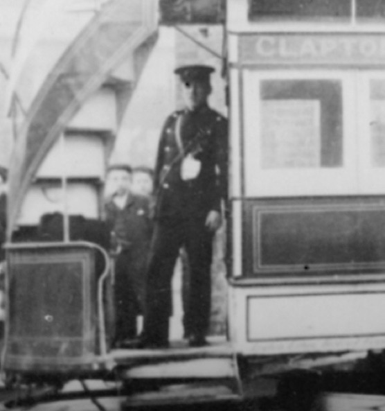 Leyton UDC Tramways horse tram conductor 1906