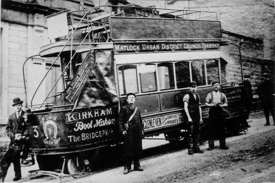 Matlock Cable Tramways Tram No 3 and crew 1898