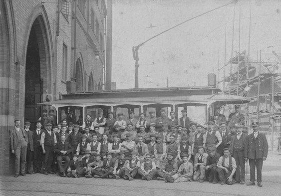 Sheffield Corporation Tramways Tinsley Depot circa 1901
