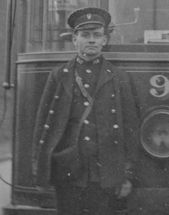 Swansea Improvements and Tramways Company tram conductor 1918